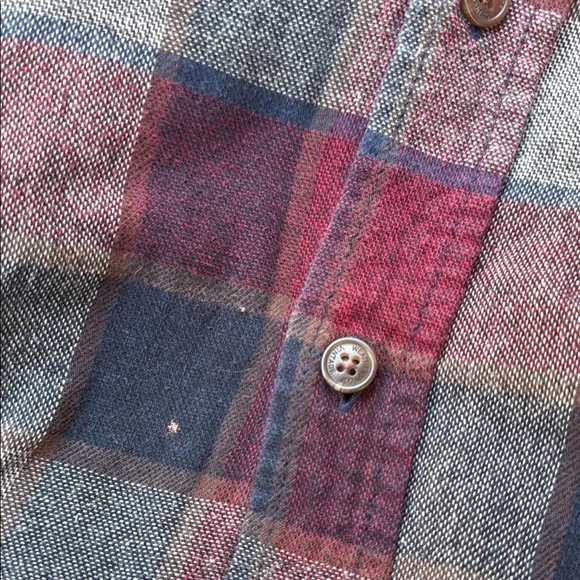 Weatherproof Burgundy Gray Casual Button Down Shirt - Picture 10 of 10